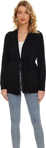 Vista 2 de Satuun Cárdigan ligero de manga larga con frente abierto para mujer, transpirable, suave, drapeado