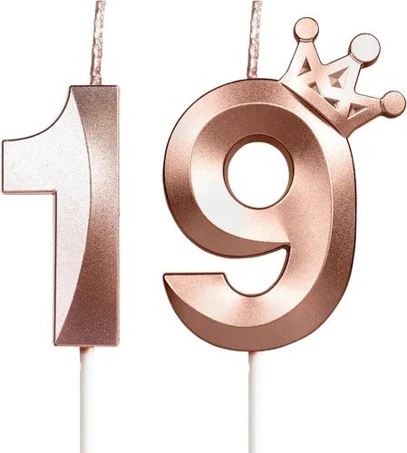 Vista 42 de Velas de cumpleaños número 10 para pastel, velas de oro rosa número 10 con corona, diseño 3D, decoración de pastel de cumpleaños para niñas