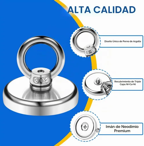Vista 3 de DIYMAG Ganchos magnéticos con agujero avellanado 110LBS+ 10