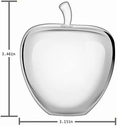 Vista 2 de Decoración de mesa de escritorio de oficina de pisapapeles de Apple de Transparente