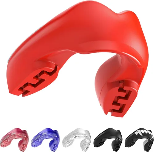 Vista 9 de SAFEJAWZ Protector bucal para aparatos ortopédicos, protección superior e inferior, protector bucal remoldeable con estuche para boxeo, baloncesto