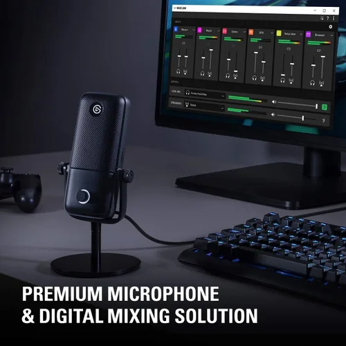Vista 17 de Elgato Wave:1 - Micrófono de condensador USB cardioide premium para transmisión, juegos, oficina en casa, software mezclador gratuito, complementos