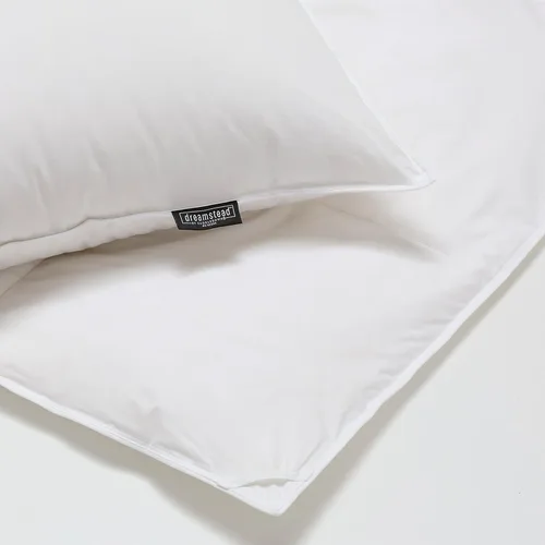 Vista 3 de Cuddledown Dreamstead - Juego de edredón y almohada para todas las estaciones, plumón de pato, funda 100% algodón, relleno de edredón y almohada