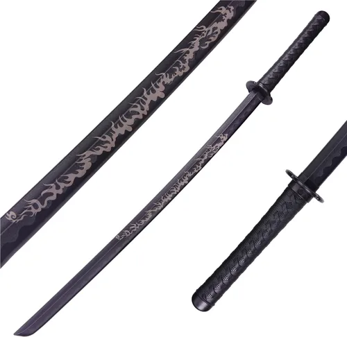 Vista 13 de Espada Katana de Polipropileno - Espada Samurái Japonesa de Entrenamiento, Espada Larga Roma, Katana de Práctica de Artes Marciales para Hombres