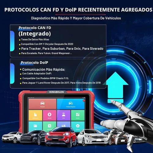 Vista 7 de KINGBOLEN K10 Pro Herramienta de escaneo bidireccional 10" OBD2 Mapa