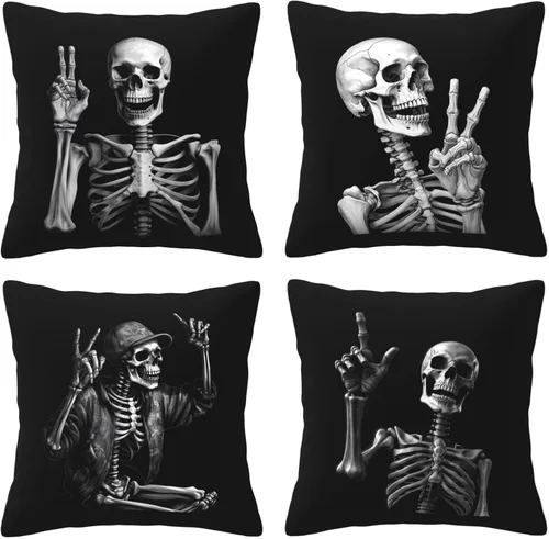 Vista 23 de Ouqiuwa Juego de 4 fundas de almohada coloridas con diseño de pájaros de 12 x 12 pulgadas, cuadradas, decorativas, con hojas de arce otoñales