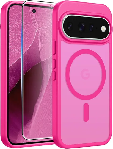 Vista 23 de FNTCASE - Funda para iPhone 16 Pro: magnética, mate, translúcida, de grado militar, protectora contra caídas, resistente, fina, duradera y a prueba