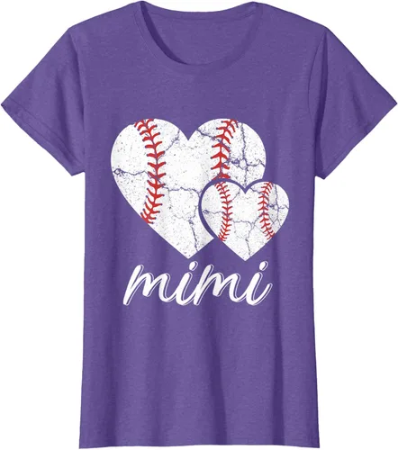 Vista 28 de Camiseta de béisbol Mimi para el Día de la Madre, Negro, S