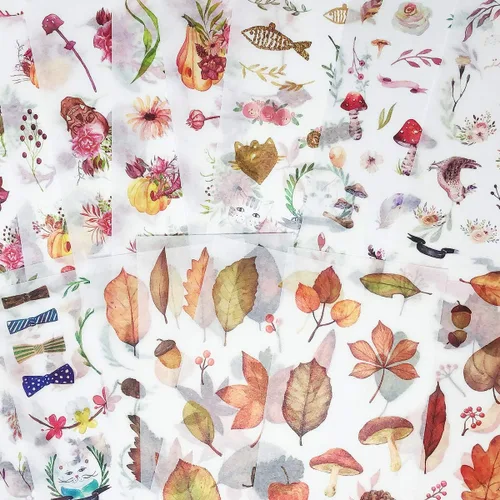 Vista 9 de allydrew Washi - Juego de calcomanías para álbumes de recortes, manualidades para papelería, diario, fabricación de tarjetas, (9 hojas), conejos