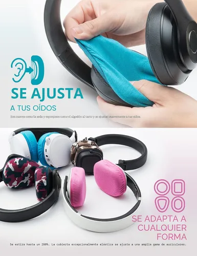 Vista 3 de Mimimamo Cubierta para auriculares súper elástica tamaño L (rosa)