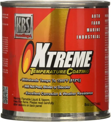 Vista 26 de KBS Coatings - Recubrimiento de temperatura Xtreme, color negro azabache , Acero inoxidable
