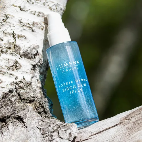 Vista 4 de Lumene Nordic Hydra [Lähde] Birch Dew Jelly - Suero hidratante facial doble con ácido hialurónico y savia de abedul nórdico, suero facial Faily