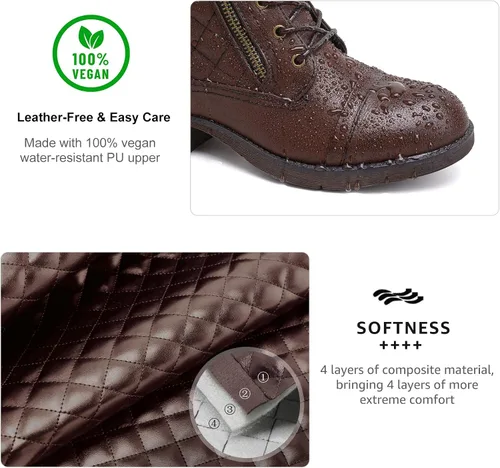 Vista 3 de STQ - Botas de combate para mujer