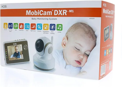 Vista 7 de MOBI MobiCam DXR-M1 - Sistema de monitoreo de bebé con seguimiento automático inteligente, visión nocturna, panorámica e inclinación remota