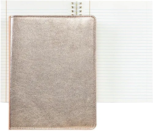 Vista 4 de Graphic Image Wire-O-Notebook, piel de cabra, 9 pulgadas, naranja (JS9MRBLGTIORG)