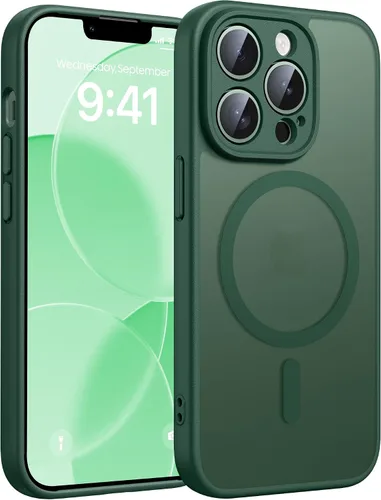 Vista 129 de FNTCASE - Funda para iPhone 16 Pro: magnética, mate, translúcida, de grado militar, protectora contra caídas, resistente, fina, duradera y a prueba