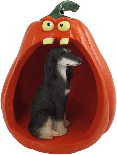 Vista 154 de Conversation Concepts Figura de Corgi galés de Halloween y calabaza Welsh Corgi Pembroke