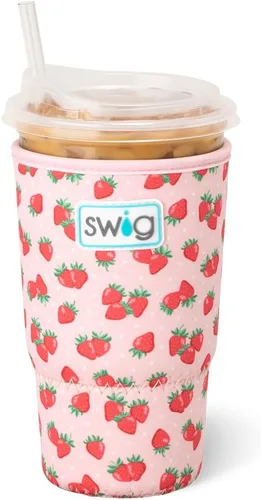 Vista 17 de Swig Life Coolie para taza helada mediana de 22 onzas, funda aislante estándar de 22 onzas con asa, aislamiento de neopreno mantiene las bebidas