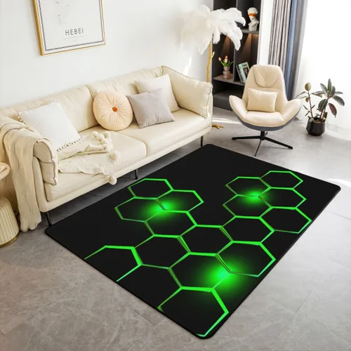 Vista 10 de jejeloiu Alfombra para sala de estar de animales de la selva para niños, 3 x 5, alfombra de área de tigre para niños, niñas, adolescentes