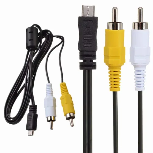 Vista 3 de Micro USB macho a 2 RCA AV Audio Video Adaptador Cable Cable Cable para Teléfono Móvil