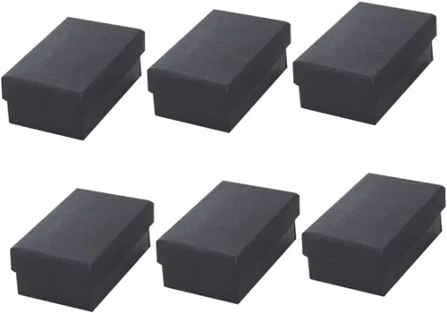 Vista 5 de Holibanna 75 cajas de joyería de anillo para mujer, organizador de joyas, cajas de joyería de cartón, cajas negras organizadoras, mini cajas