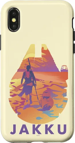 Vista 4 de Funda de relleno para iPhone 15 Star Wars Jakku Millennium Falcon