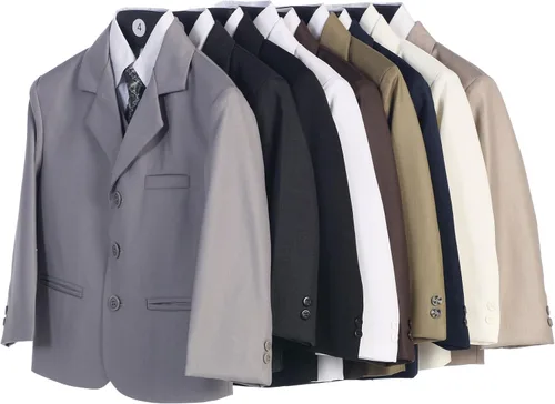 Vista 2 de Traje caqui de 5 piezas con camisa chaleco y corbata Caqui