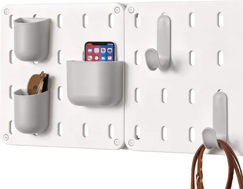 Vista 4 de iDesign Cade - Contenedor organizador modular de plástico sin BPA para colgar, 5.04 x 3.04 x 4 pulgadas, color gris