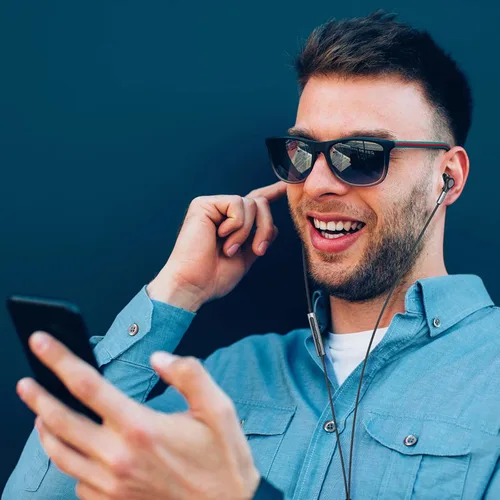 Vista 9 de Auriculares intraurales con cable, auriculares de media oreja de 0.138 in, auriculares con cable con micrófono y control de volumen para iPhone