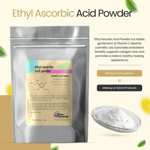 Vista 2 de Polvo de ácido ascórbico etílico y derivado estable de vitamina C que ayuda a absorber la vitamina C para la piel, mejorar el brillo de la piel