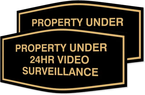 Vista 27 de Fancy Property - Señal de videovigilancia (cámara) de menos de 24 horas (negro) - Pequeño (paquete de 1)
