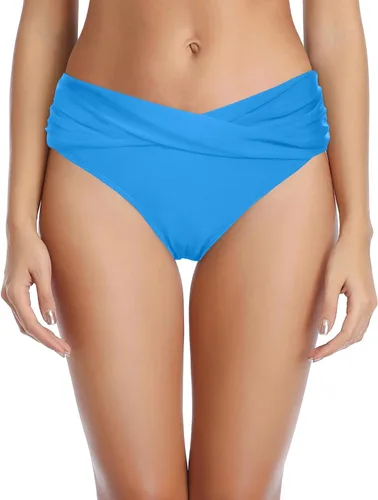 Vista 22 de Parte inferior de bikini para mujer, cobertura completa, parte inferior de Negro