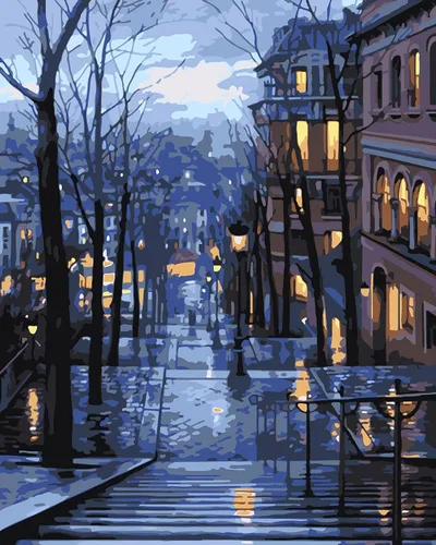 Vista 19 de QUITEDEW Pintura por números para adultos principiantes, pintura de paisajes por números, kits de pintura de jardín por números, adecuados