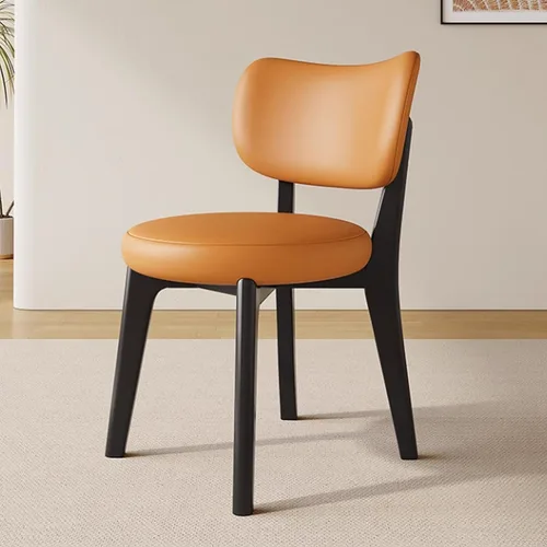Vista 42 de Juego de sillas de comedor de madera de 1/2/4, sillas de cocina con respaldo curvo, silla de vestíbulo, silla de comedor tapizada, silla de comedor