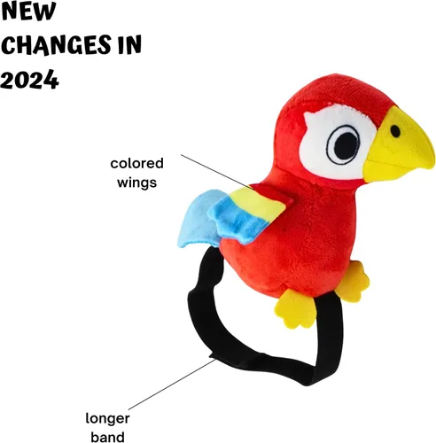 Vista 4 de 4E's Novelty Loro relleno en el hombro Accesorio de disfraz de pirata para niños y adultos, disfraz de Halloween para niños y niñas (1 pieza)