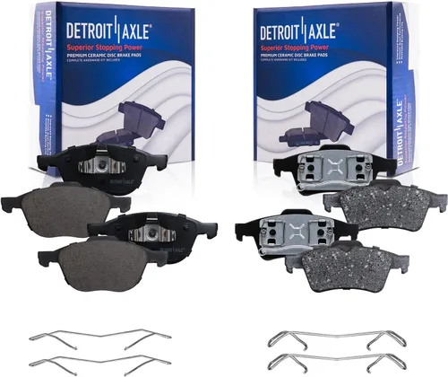 Vista 51 de Detroit Axle - Pastillas de Freno Delantero para Nissan Altima Maxima Sentra 350Z Cube Juke Versa INFINITI G35 I30 I35 Suzuki SX4 Crossover
