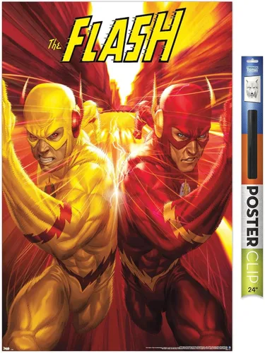 Vista 17 de Trends International DC Comics - The Flash and The Reverse Flash - Race Wall Poster, 14.725" x 22.375", Barnwood Framed Version