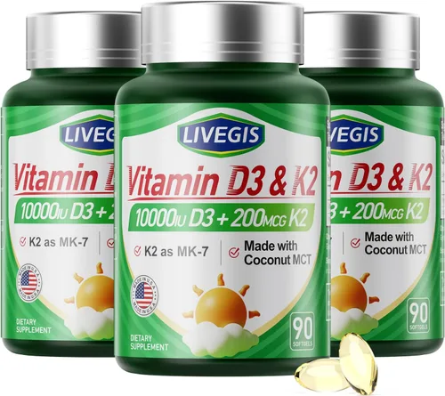 Vista 11 de Suplementos de vitamina D3 K2 con certificación NSF para huesos