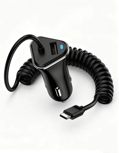 Vista 7 de Cargador de coche USB tipo C para Samsung Galaxy A17 S25 S24 S23 S22 S21 S26 Ultra Negro