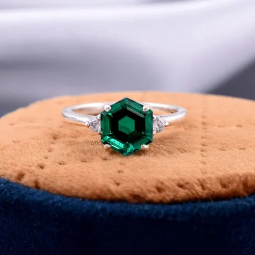 Vista 27 de Anillo de plata de ley 925 para mujer, anillo de diamantes de imitación de aguamarina de plata esterlina, anillo Art Deco de marzo, piedra natal