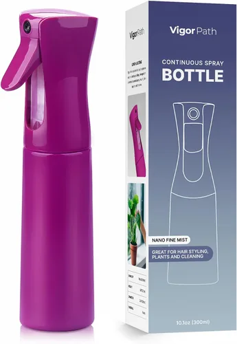 Vista 11 de VIGOR PATH Botella de spray continuo para el cabello – Mister de niebla fina para peinar el cabello, limpieza, plantas, mascotas, barberos, salones
