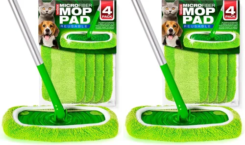 Vista 14 de VanDuck Almohadillas reutilizables para fregona resistentes para mascotas compatibles con Swiffer Sweeper (paquete de 2) – Almohadillas de Azul