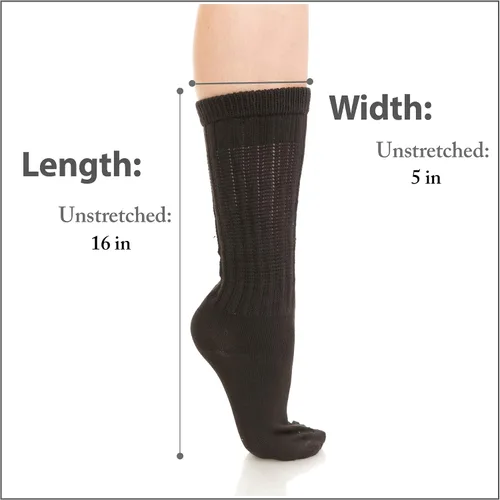 Vista 4 de BASICO Paquete de 6 calcetines holgados para mujer, color rosa, beige, azul marino, blanco, negro, calcetines de los años 80 y 90
