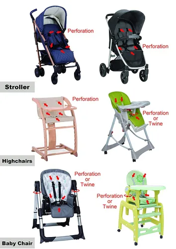 Vista 4 de Topwon Arnés de 5 puntos para silla de bebé, cochecito de bebé, cinturón de seguridad, correa de cochecito para niños, silla de bebé, reemplazo