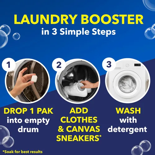 Vista 13 de OxiClean White Revive Blanqueador de ropa y quitamanchas Power Paks, 24