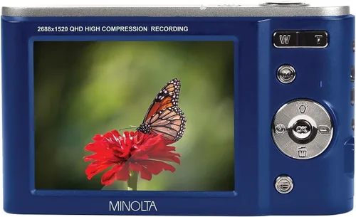 Vista 7 de Minolta Cámara digital MND20 de 44 MP - Video Ultra HD de 2.7K, zoom digital 16X, estabilización antivibración, lapso de tiempo, detección facial