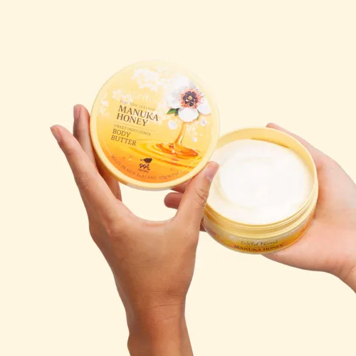 Vista 3 de Wild Ferns Mantequilla corporal dulce indulgencia con miel de manuka, 99% natural, 6.17 oz