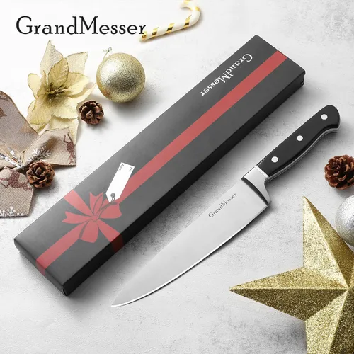 Vista 7 de Cuchillo de chef (8 pulgadas, acero japonés, AUS-8)