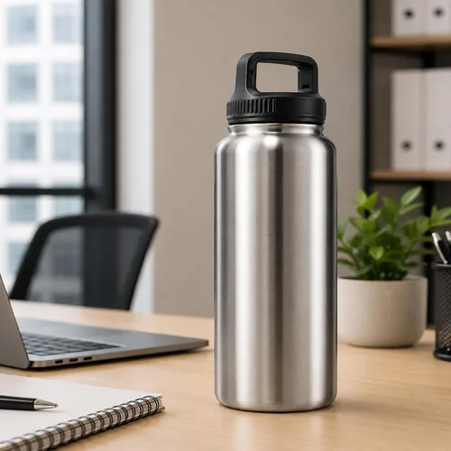 Vista 62 de SIPX™ Botella de Agua Aislada de 18 oz con 3 Tapas – Acero Inoxidable a Prueba de Fugas, Triple Aislamiento – Frío 24 Horas/Caliente 12 Horas – Negro