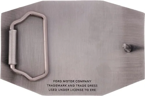 Vista 2 de Ford Hebilla de cinturón con placa de diamante con logotipo para hombre de, plateado